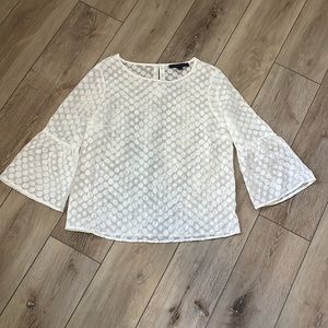 Size M Tommy Hilfiger Sheer Polka Dot Blouse